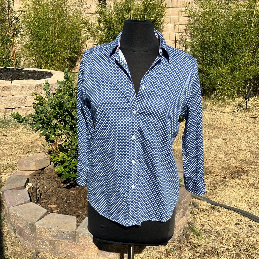 Chaps Blue Button Down Shirt Slim Fit